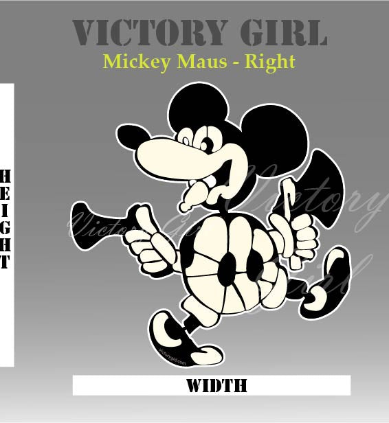 Mickey Maus Nose Art Vinyl Decal Sticker