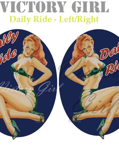 Daily Ride Nose Art Vinyl Decal Sticker