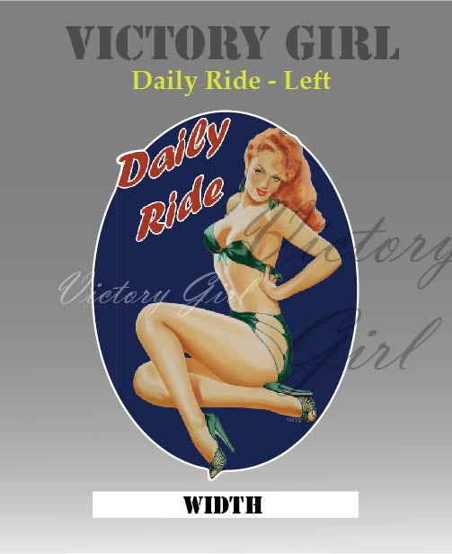 Daily Ride Nose Art Vinyl Decal Sticker