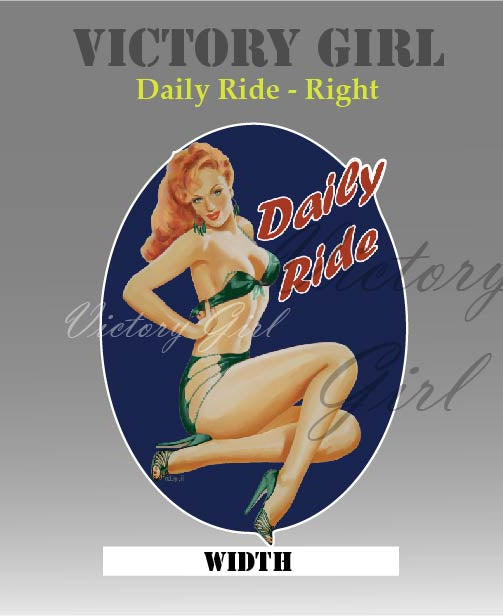 Daily Ride Nose Art Vinyl Decal Sticker