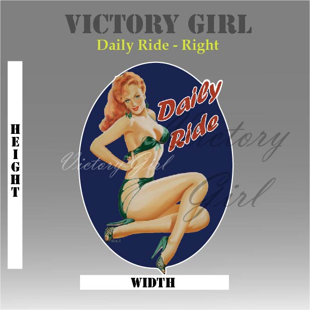 Daily Ride Nose Art Vinyl Decal Sticker