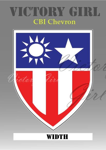 CBI War Theater Chevron WWII Vinyl Decal Sticker