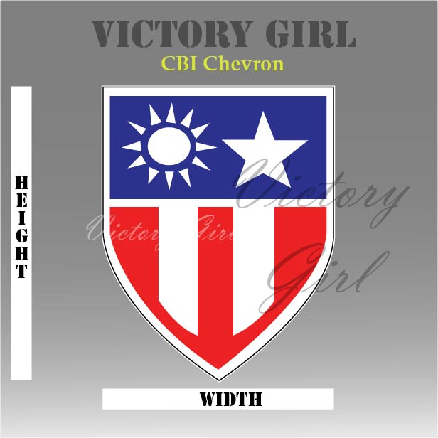 CBI War Theater Chevron WWII Vinyl Decal Sticker