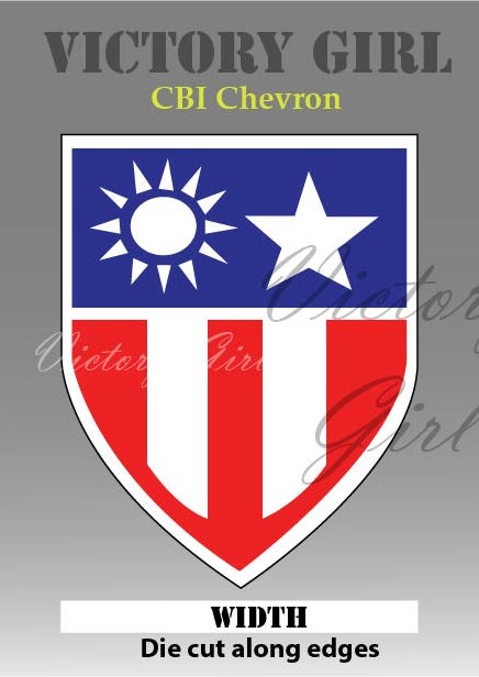 CBI War Theater Chevron WWII Vinyl Decal Sticker
