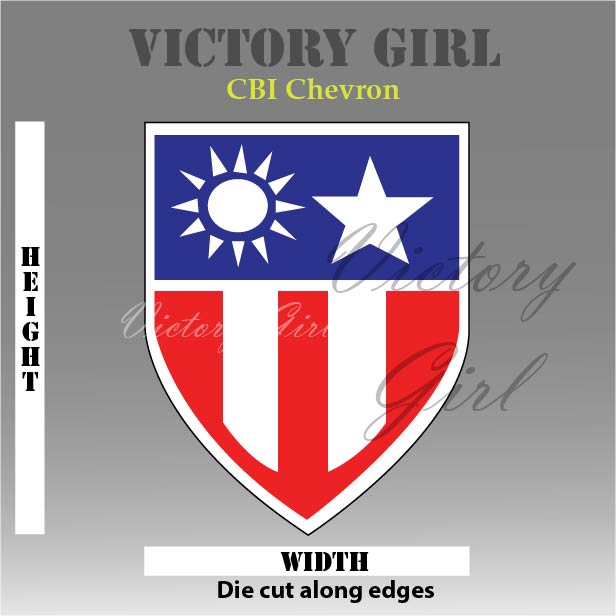 CBI War Theater Chevron WWII Vinyl Decal Sticker