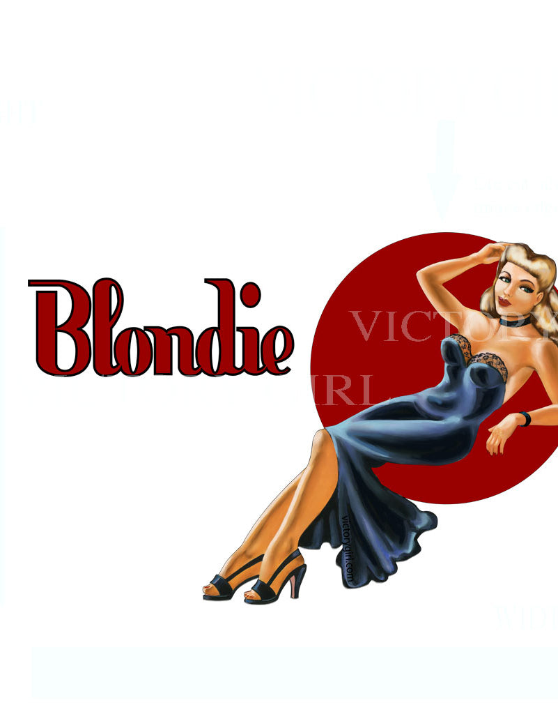 Blondie Nose Art Vinyl Decal Sticker