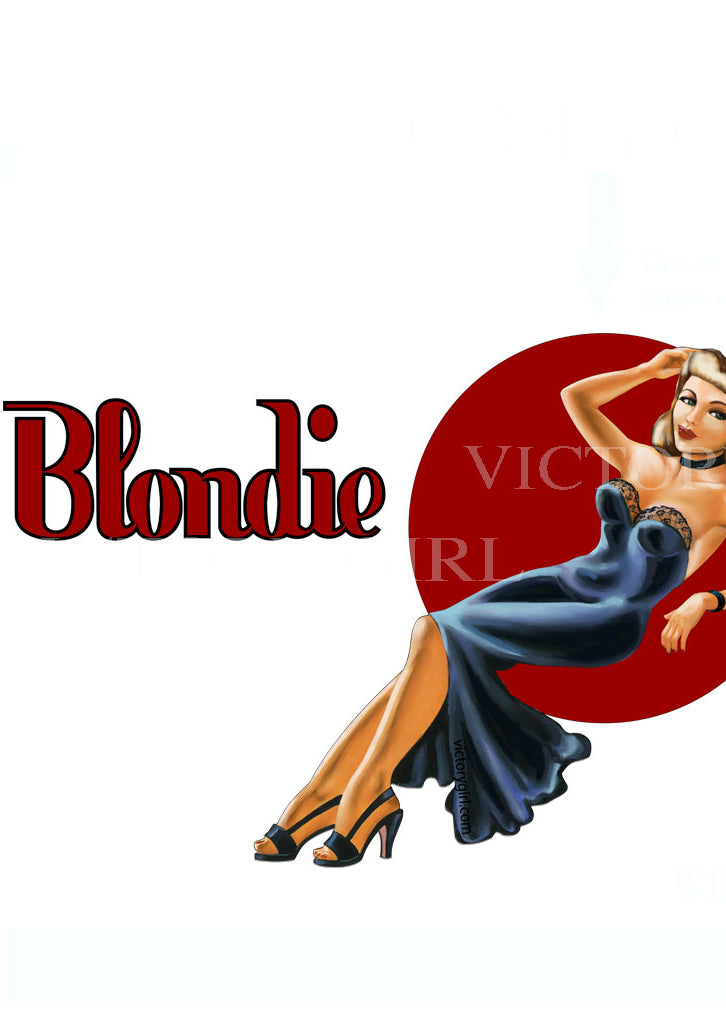 Blondie Nose Art Vinyl Decal Sticker