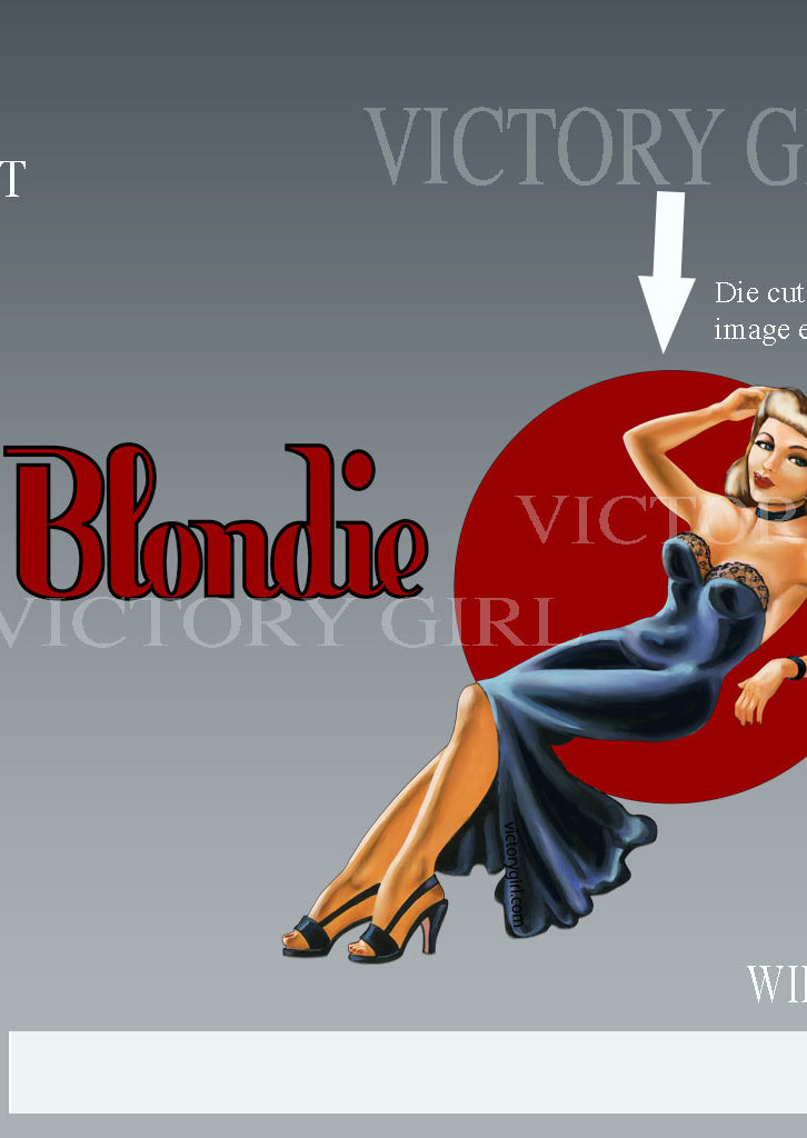 Blondie Nose Art Vinyl Decal Sticker