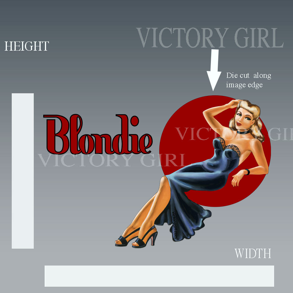 Blondie Nose Art Vinyl Decal Sticker