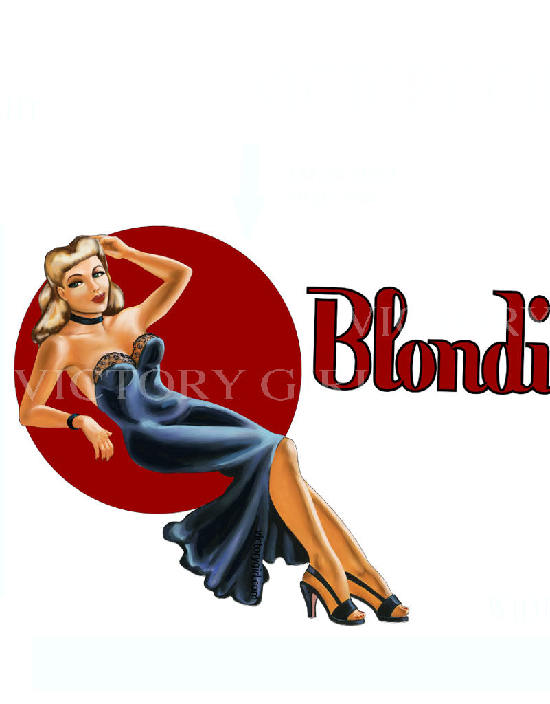 Blondie Nose Art Vinyl Decal Sticker