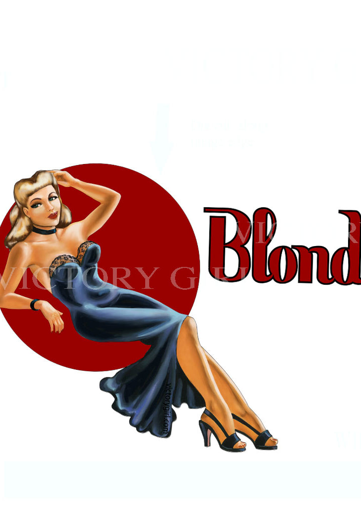 Blondie Nose Art Vinyl Decal Sticker