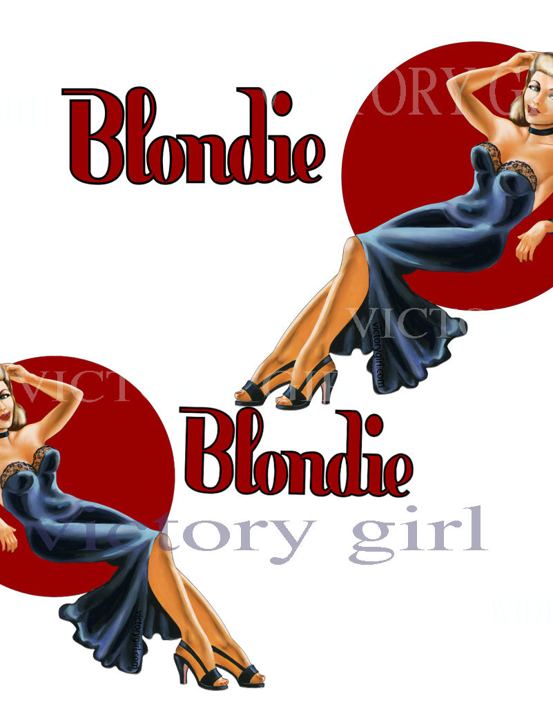 Blondie Nose Art Vinyl Decal Sticker