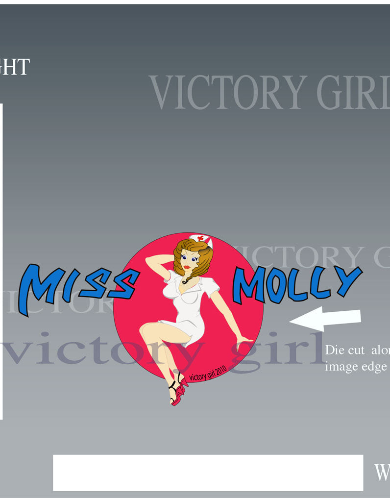 Miss Molly Nose Art Vinyl Decal Sticker