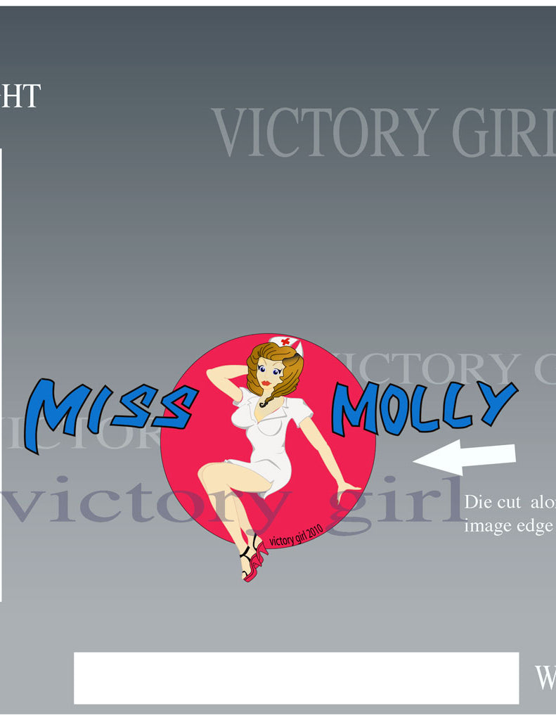 Miss Molly Nose Art Vinyl Decal Sticker