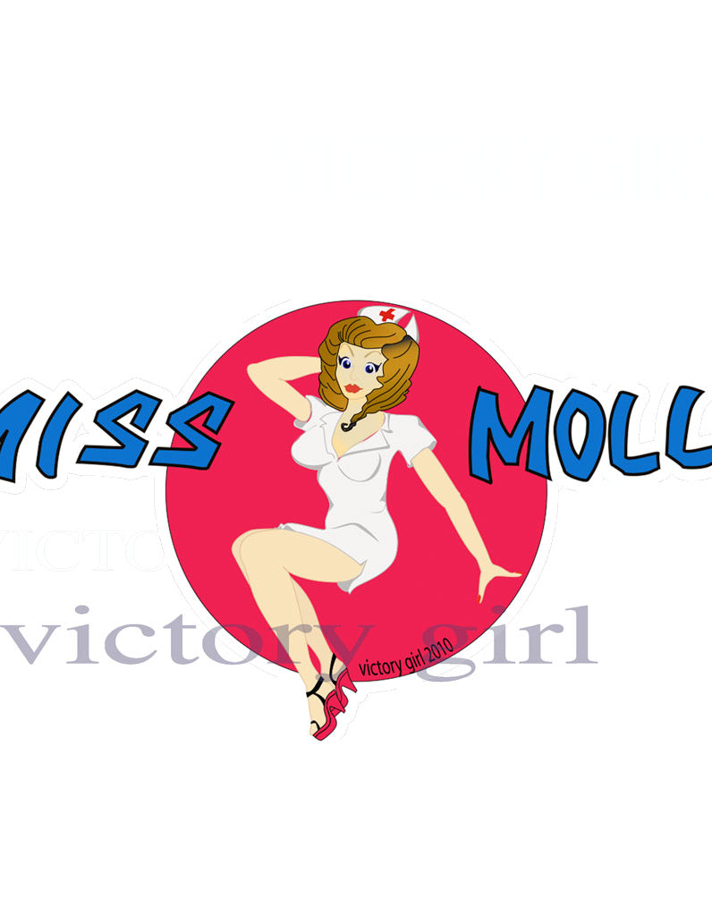 Miss Molly Nose Art Vinyl Decal Sticker