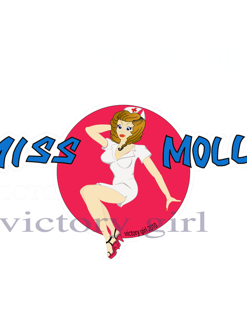 Miss Molly Nose Art Vinyl Decal Sticker