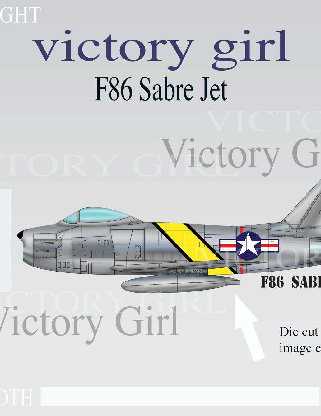 F-86 Sabre Jet Vinyl Decal Sticker