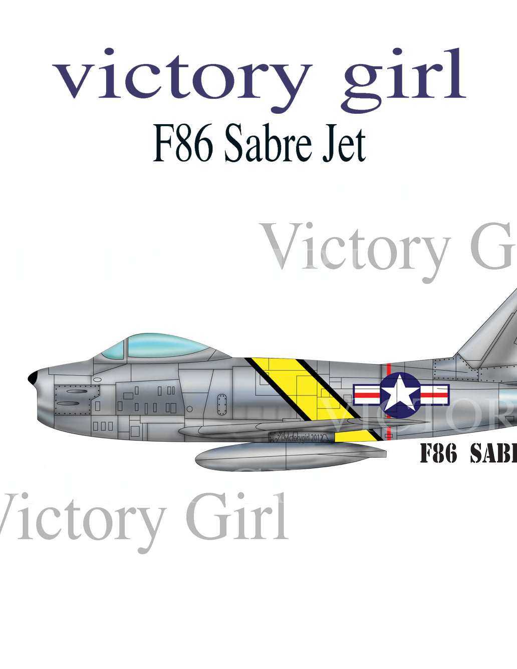F-86 Sabre Jet Vinyl Decal Sticker
