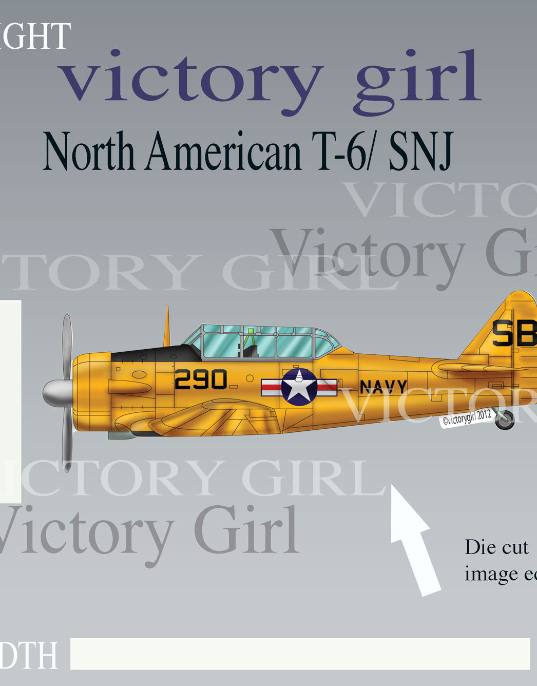 North American T-6 Texan/SNJ Vinyl Decal Sticker