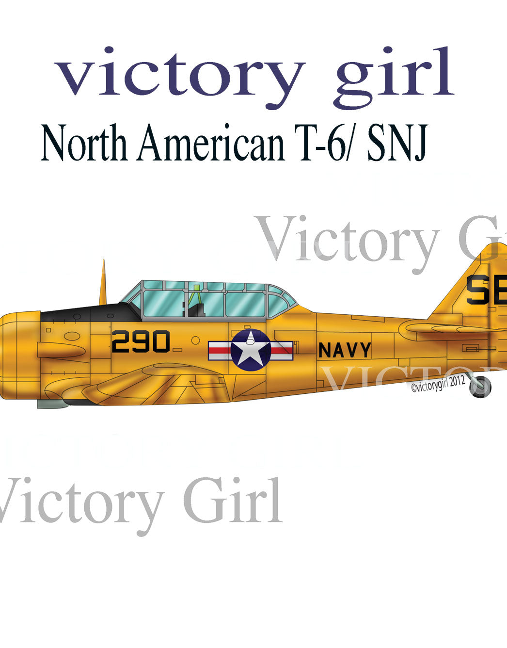 North American T-6 Texan/SNJ Vinyl Decal Sticker