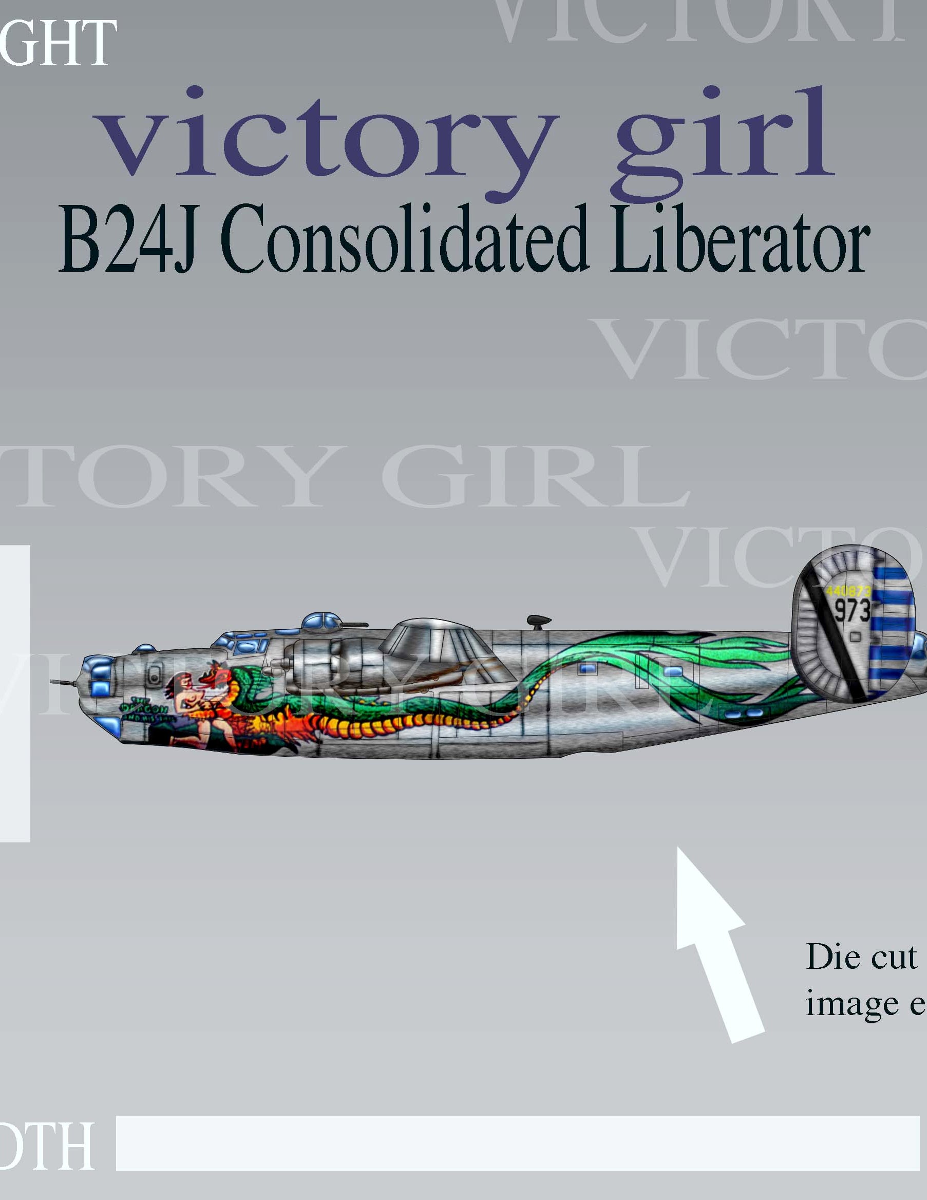 B24J Consolidated Liberator Vinyl Decal Sticker