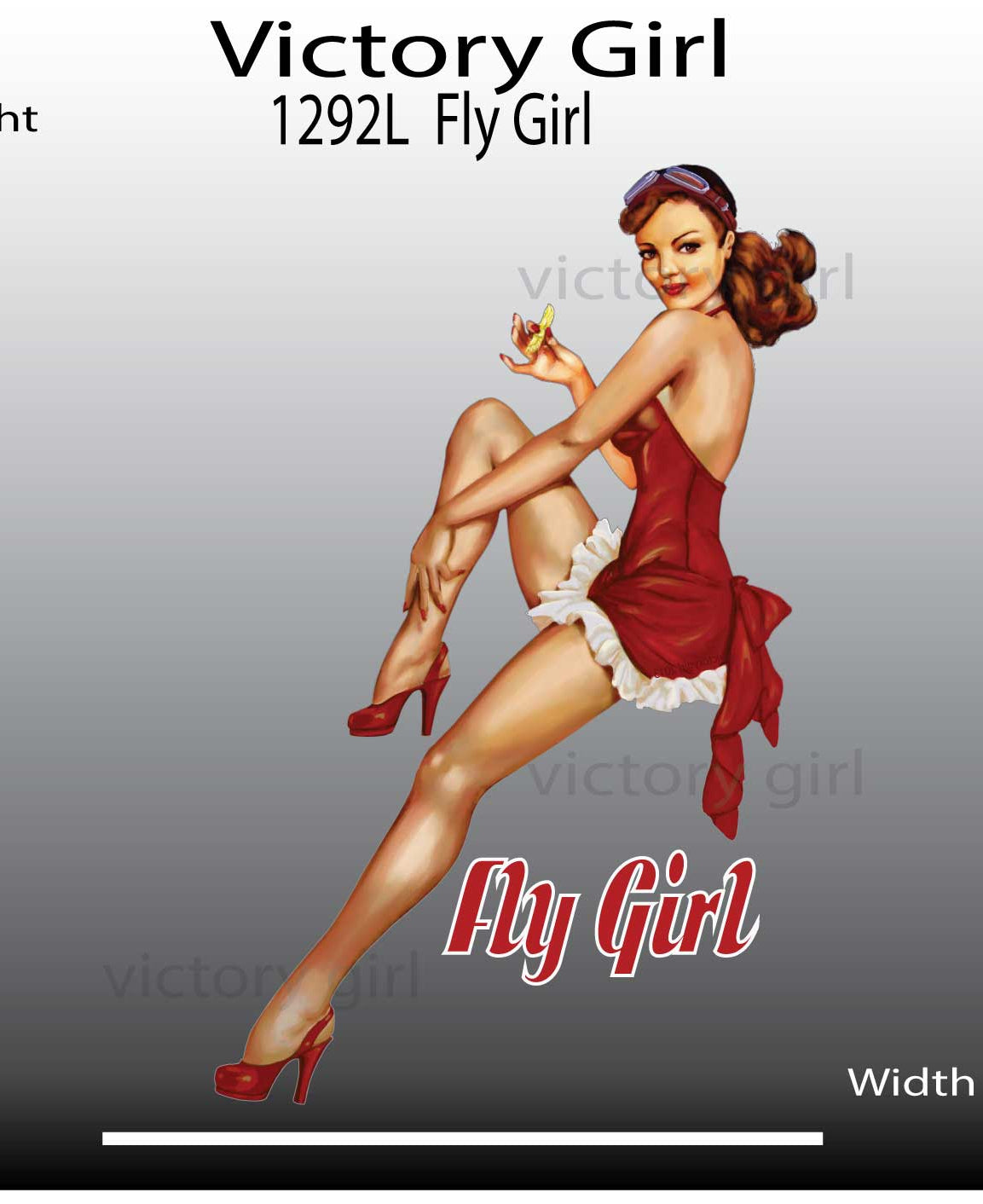 Fly Girl Nose Art Vinyl Decal Sticker