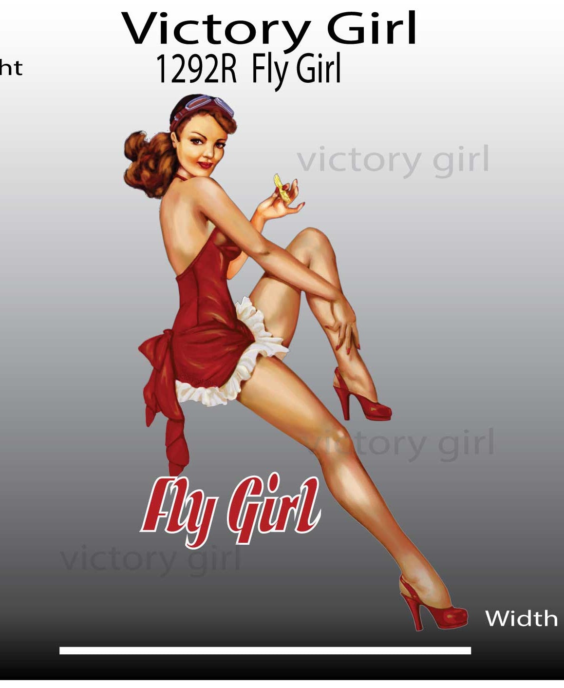Fly Girl Nose Art Vinyl Decal Sticker