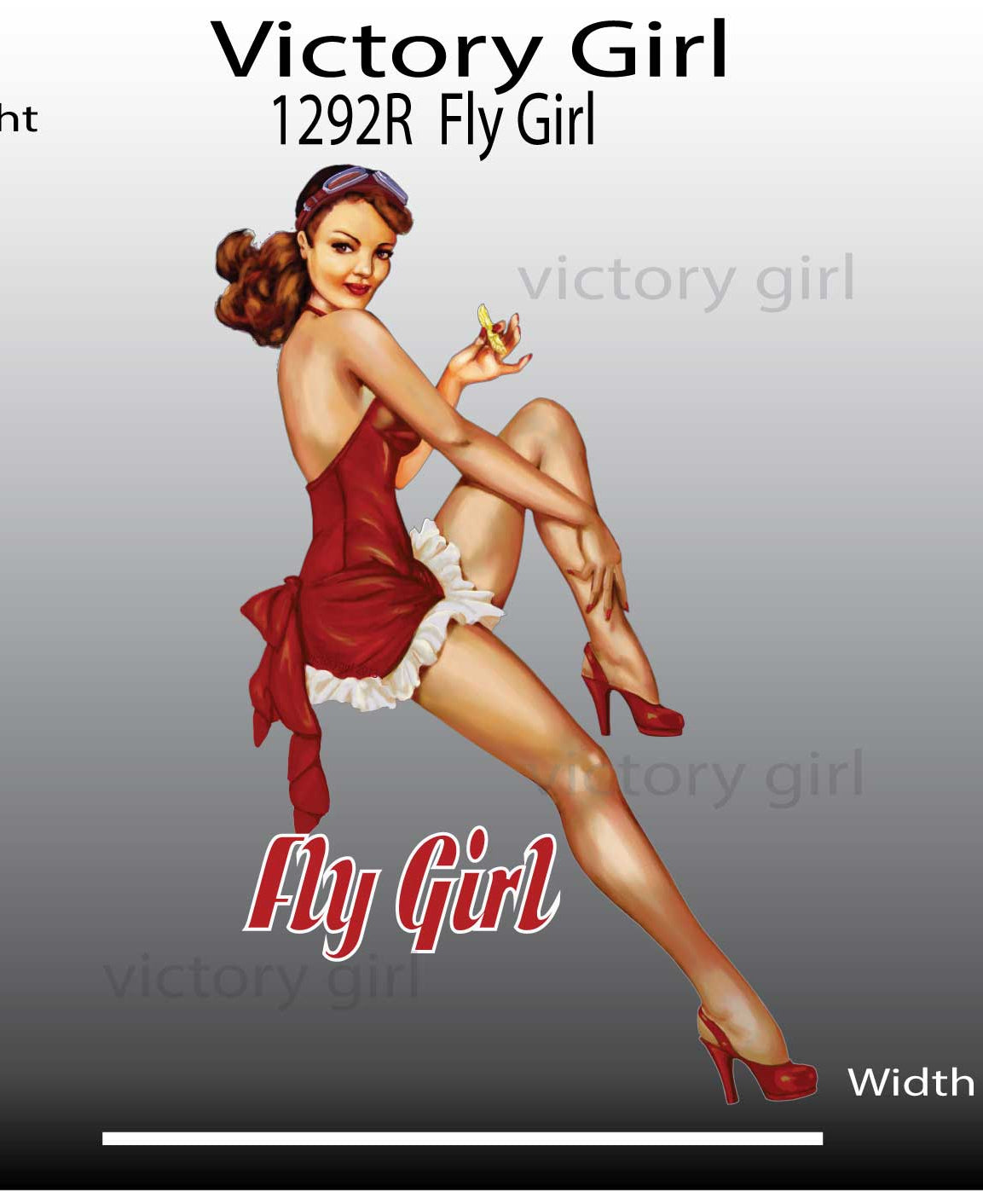 Fly Girl Nose Art Vinyl Decal Sticker