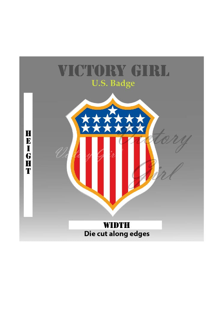 U.S Badge Decal Vinyl Decal Sticker