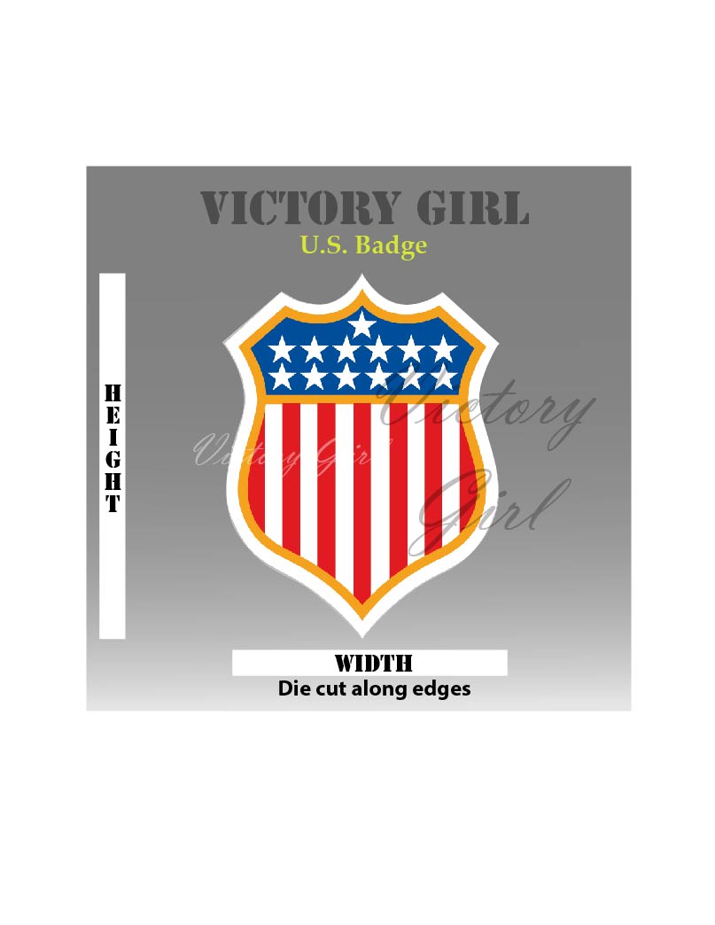 U.S Badge Decal Vinyl Decal Sticker