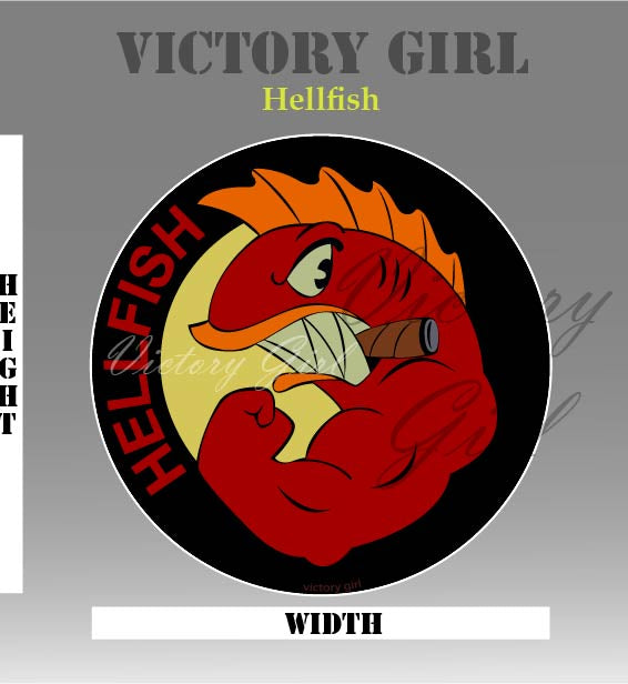 Hellfish Vinyl Decal Sticker