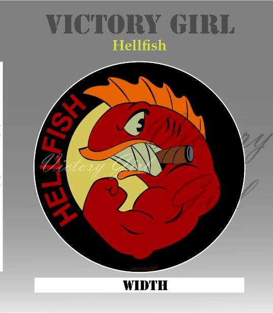 Hellfish Vinyl Decal Sticker