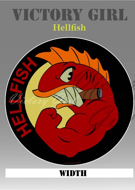Hellfish Vinyl Decal Sticker