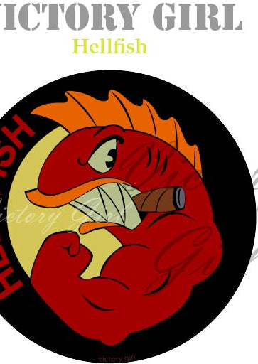 Hellfish Vinyl Decal Sticker