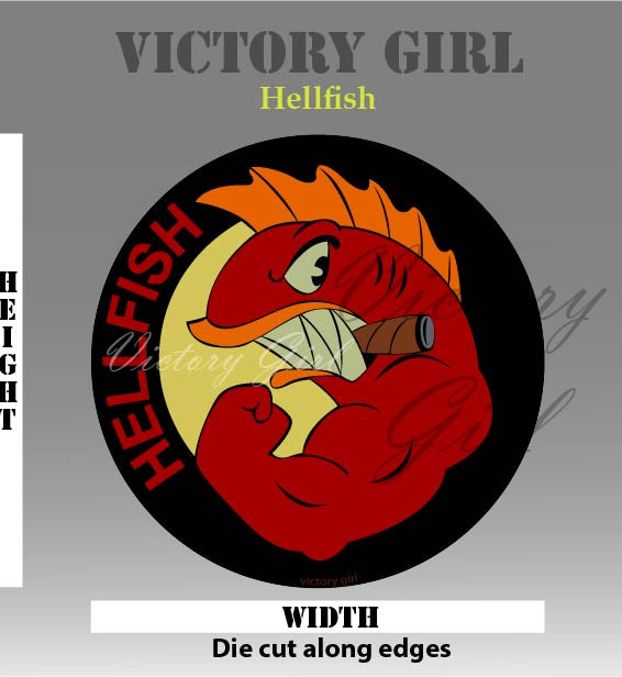Hellfish Vinyl Decal Sticker