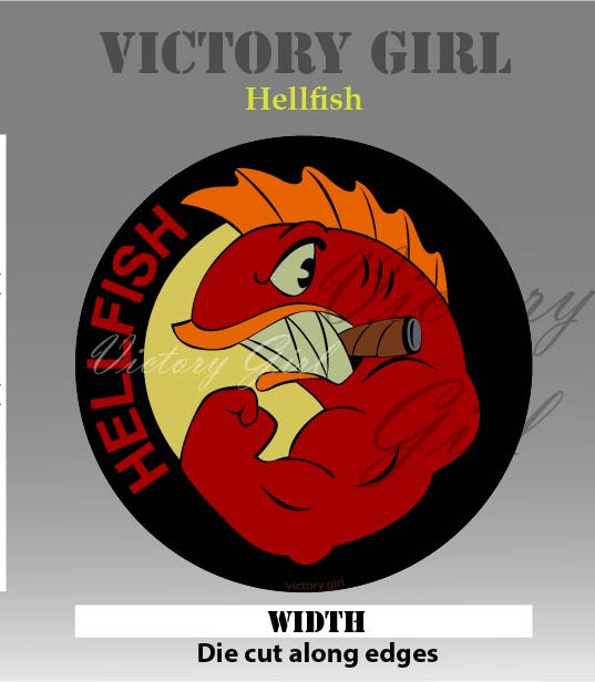 Hellfish Vinyl Decal Sticker