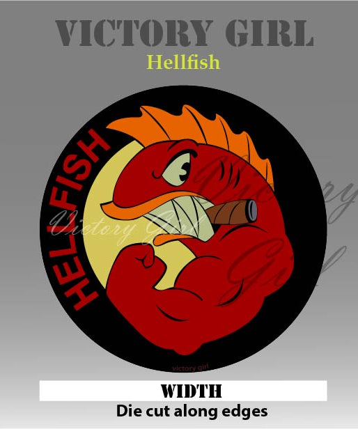 Hellfish Vinyl Decal Sticker
