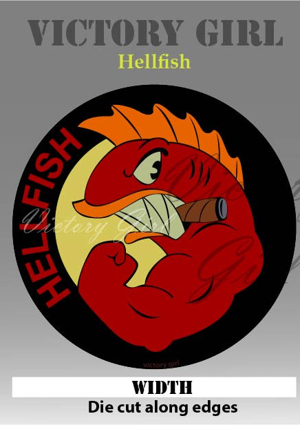 Hellfish Vinyl Decal Sticker