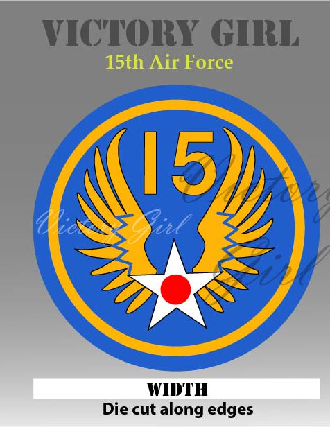 15th Air Force Vinyl Decal Sticker