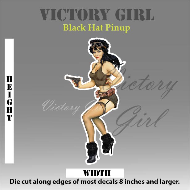 Black Hat Vinyl Decal Sticker