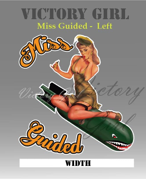 Miss Guided Nose Art Vinyl Decal Stickers