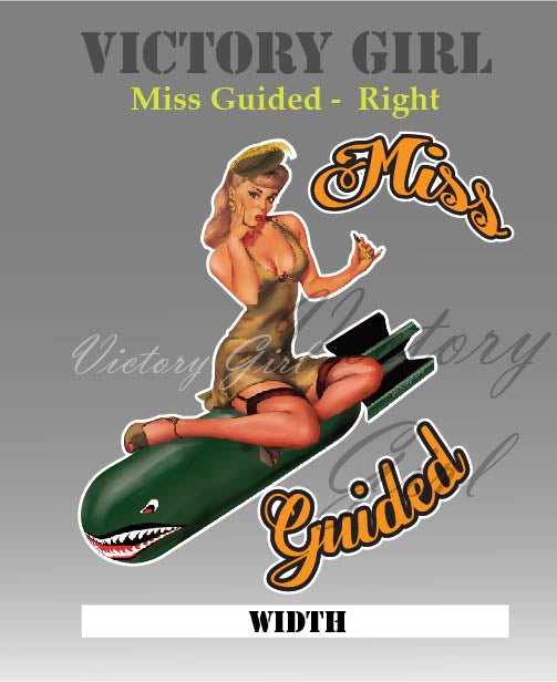Miss Guided Nose Art Vinyl Decal Stickers