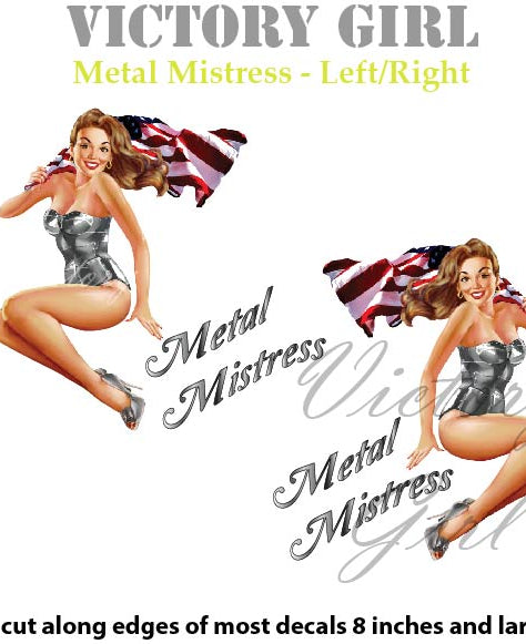 Metal Mistress-US Flag Vinyl Decal Sticker