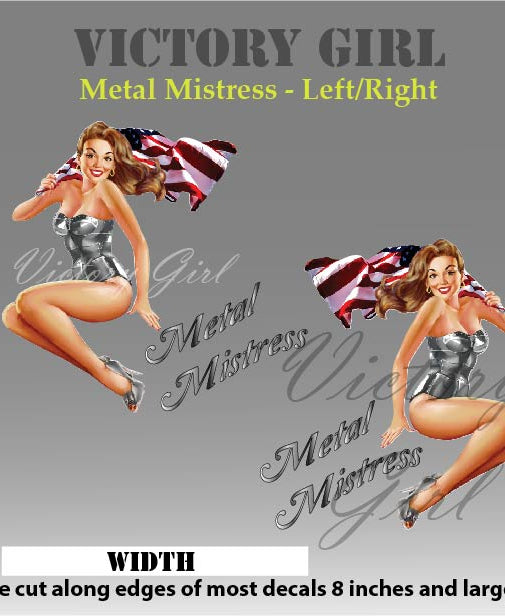 Metal Mistress-US Flag Vinyl Decal Sticker