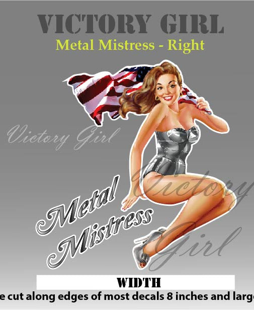 Metal Mistress-US Flag Vinyl Decal Sticker