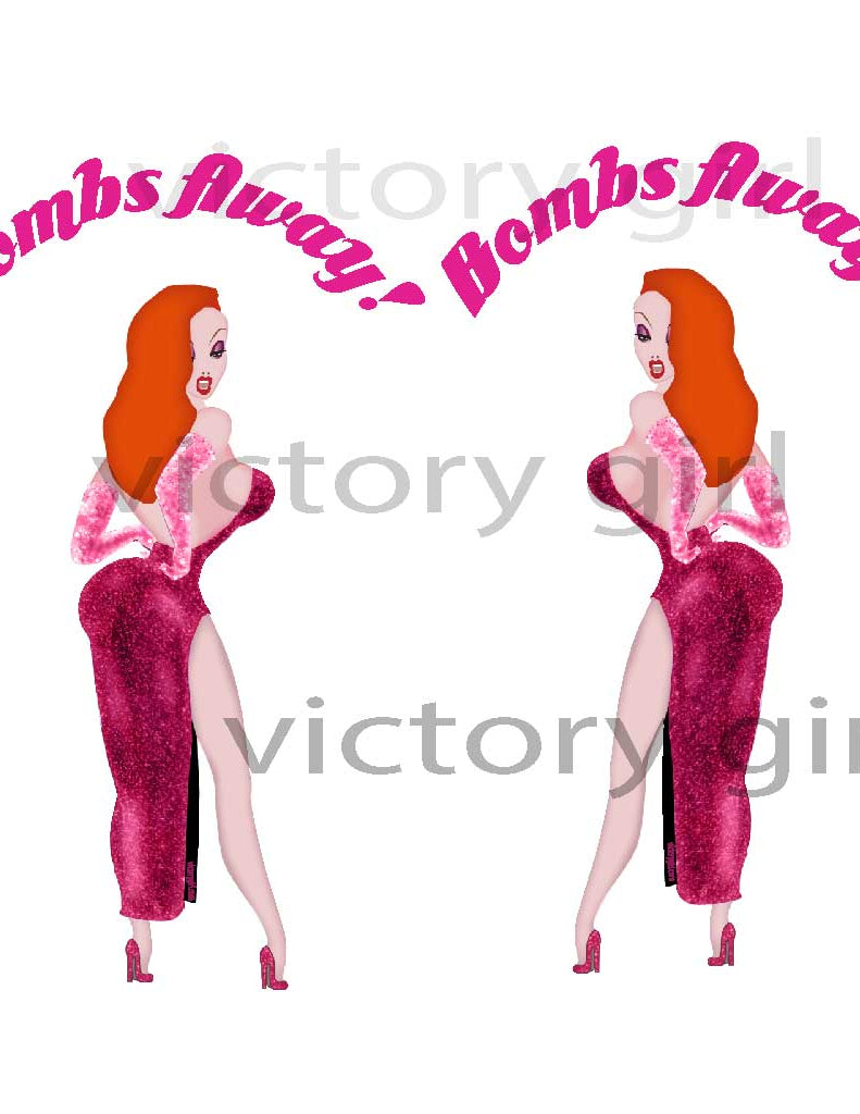 Bombs Away - Jessica Rabbit Vinyl Decal Sticker