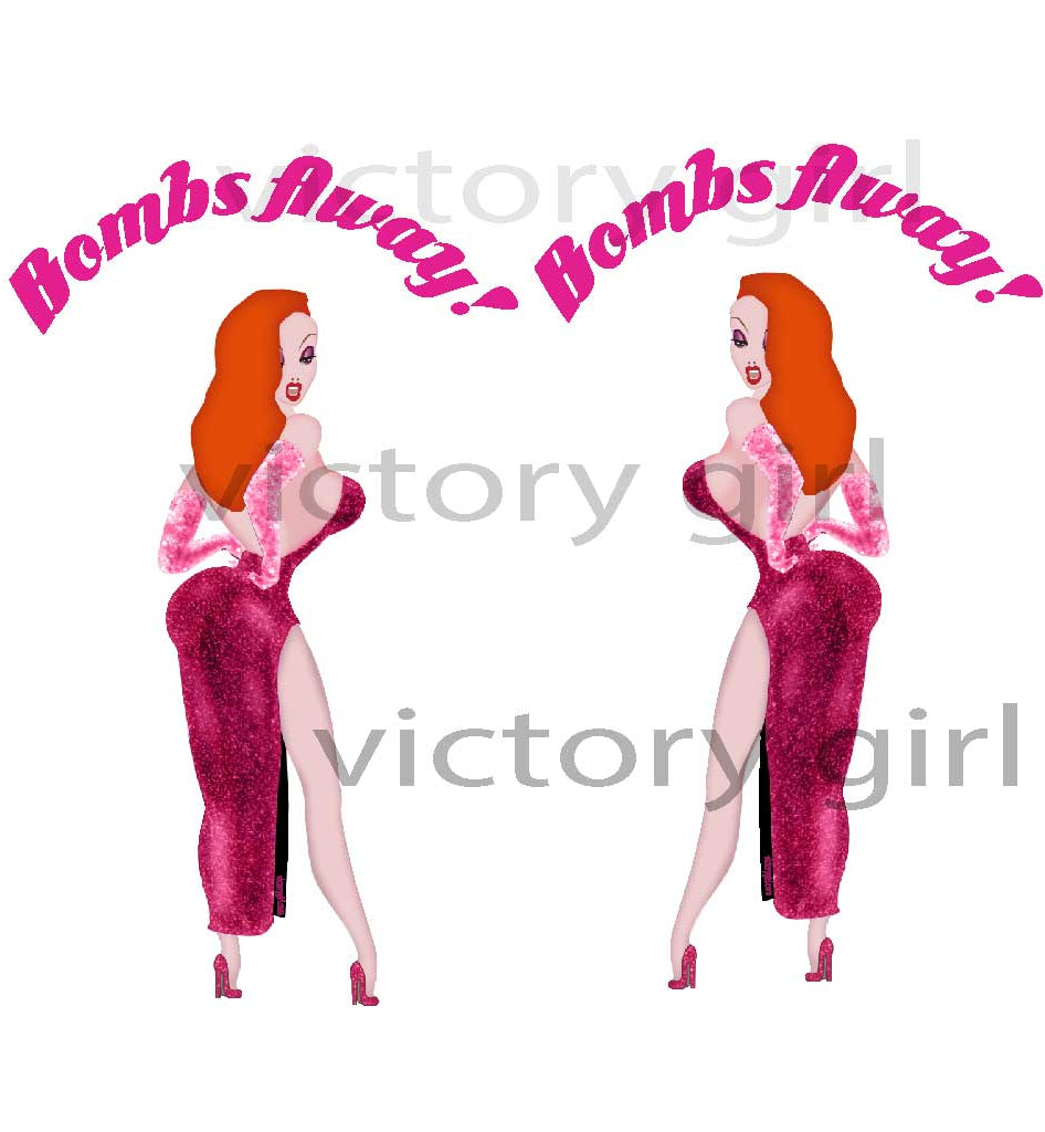 Bombs Away - Jessica Rabbit Vinyl Decal Sticker