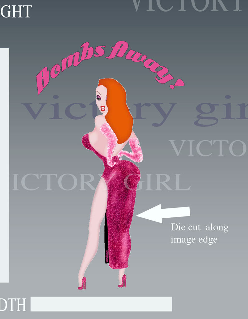 Bombs Away - Jessica Rabbit Vinyl Decal Sticker