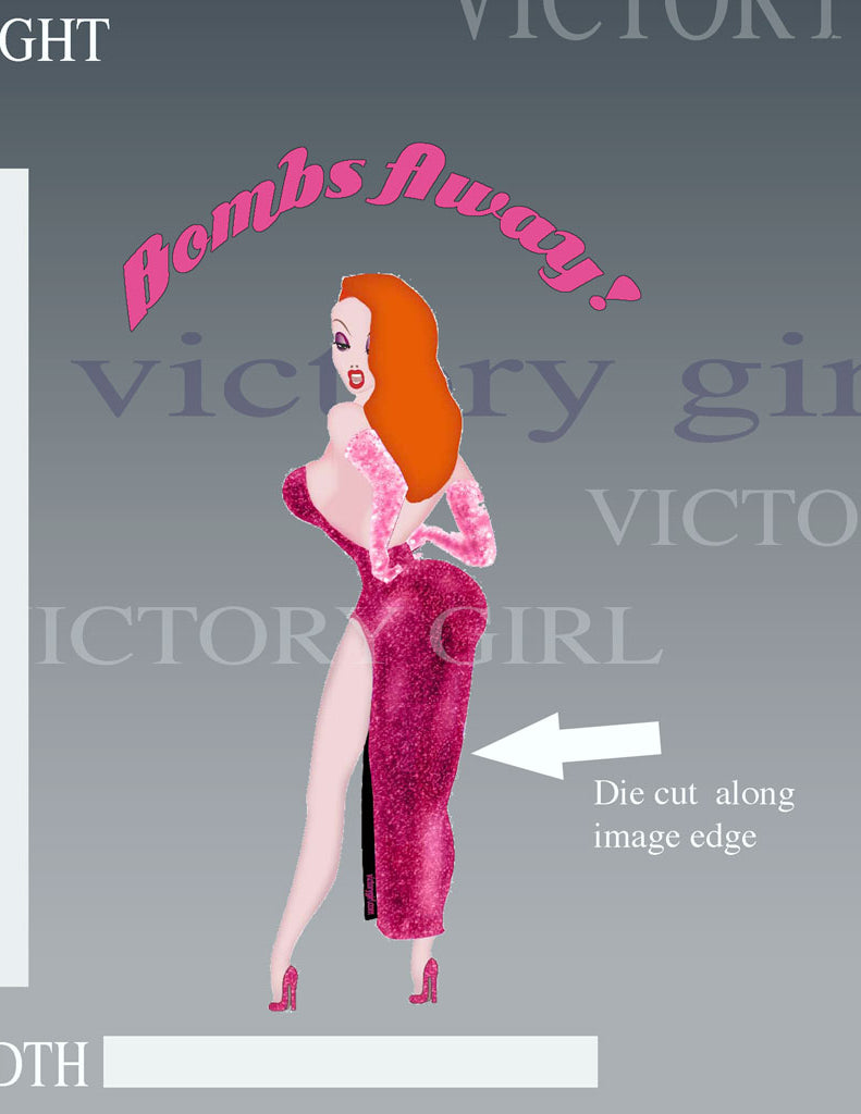 Bombs Away - Jessica Rabbit Vinyl Decal Sticker