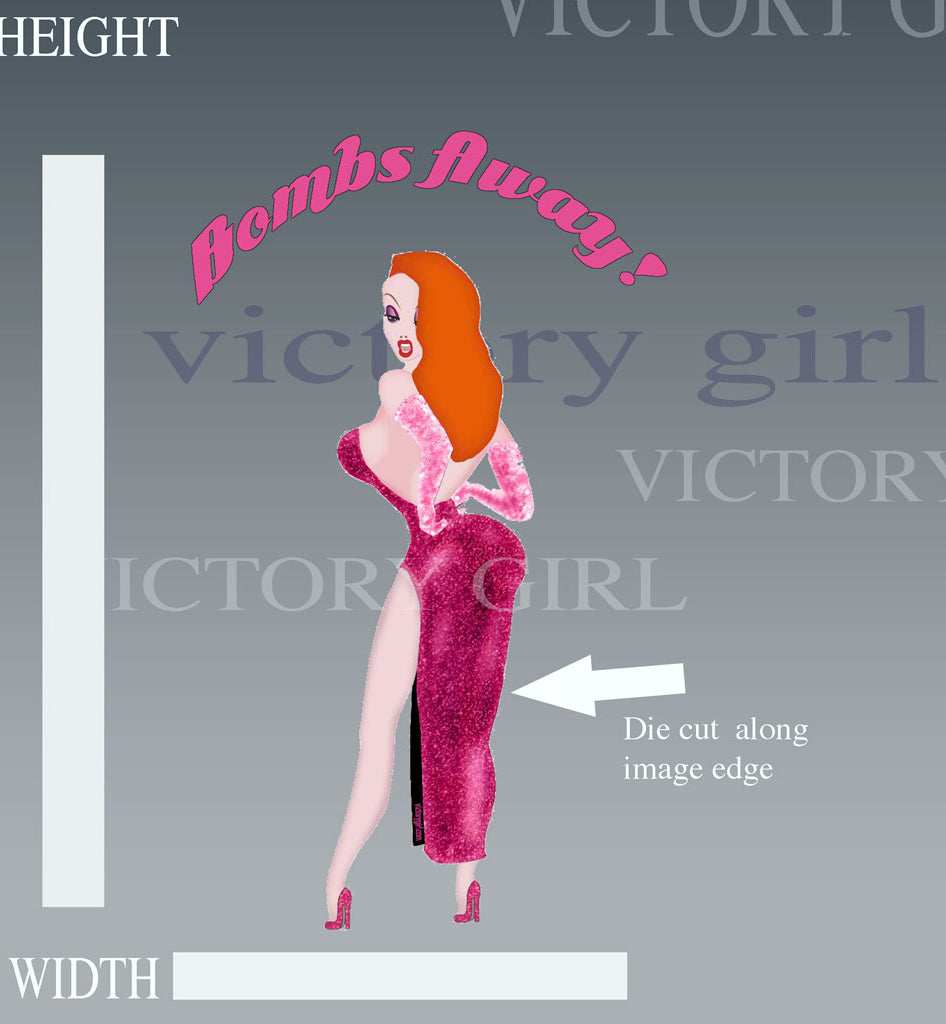 Bombs Away - Jessica Rabbit Vinyl Decal Sticker